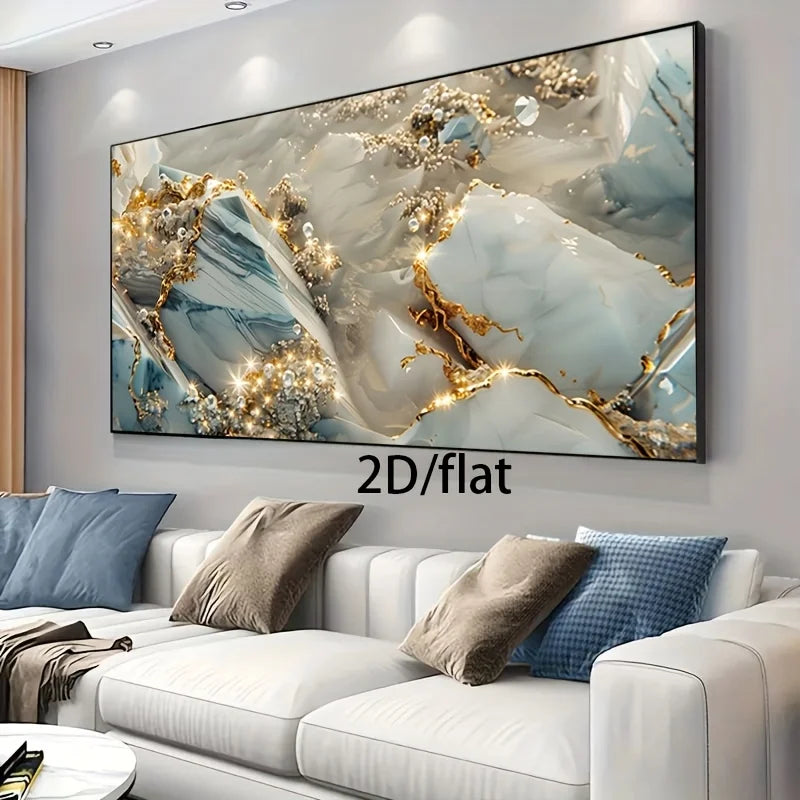 Modern Luxurious Canvas Wall Art, Frameless Abstract Painting Wall Art Pictures for Bedroom and Living Room Decoration Gifts