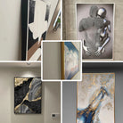 Luxury Metal Picture Frame 60x90 50x70 40x50cm etc Titanium Gold Brushed Silver Aluminium Black - DIY Picture Framing Kit For Canvas Prints + Wooden Inner Frame