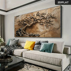 Frameless Abstract Tree of Life Wall Art Canvas Painting Art Modern Canvas Poster Wall Decor for Living Room and Bedroom Decor