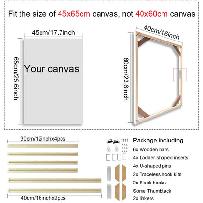 Real Wood Frames 30x40 50x70 80x120cm For Framing Canvas Prints DIY Framing Kits Canvas Stretcher Bars Natural Wood Easy To Assemble - Fixtures and Fittings Included