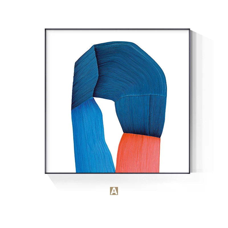 Modern Color Splash Minimalist Abstract Wall Art Fine Art Canvas Prints - Square Format Artworks For Living Room Dining Room Modern Art For Contemporary Spaces