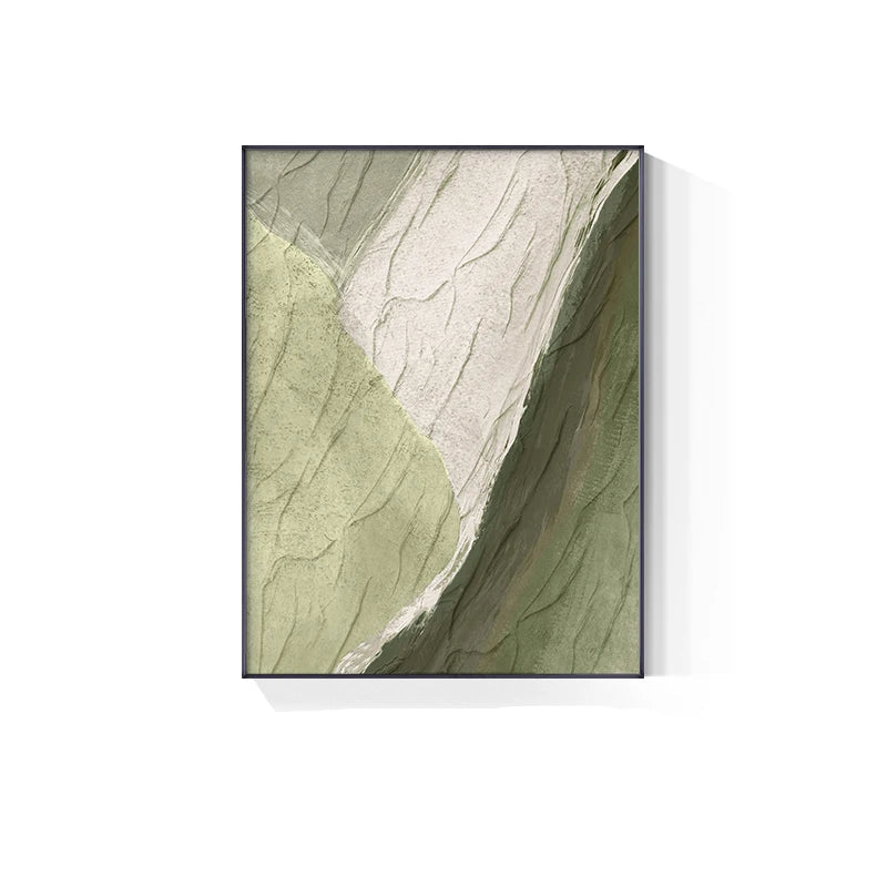 Earthy Tones Green Brown Abstract Wall Art Fine Art Canvas Prints - Art For Modern Apartment Living Room Dining Room Art For Contemporary Interiors
