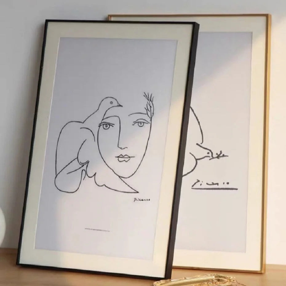 Modern Luxury Square Format Metal Picture Frame Kits 40x40, 50x50, 60x60cm etc Aluminium Frames Brushed Gold Silver Black Metal With Inner Wooden Frame