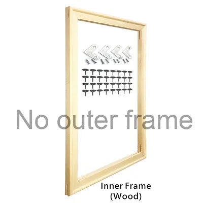 Modern Luxury Square Format Metal Picture Frame Kits 40x40, 50x50, 60x60cm etc Aluminium Frames Brushed Gold Silver Black Metal With Inner Wooden Frame