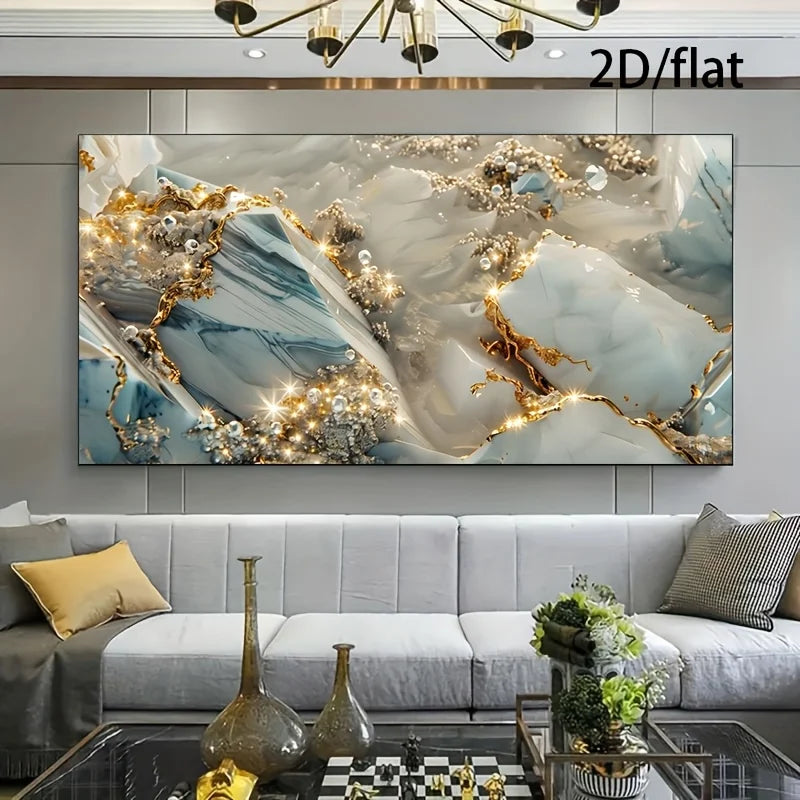 Modern Luxurious Canvas Wall Art, Frameless Abstract Painting Wall Art Pictures for Bedroom and Living Room Decoration Gifts