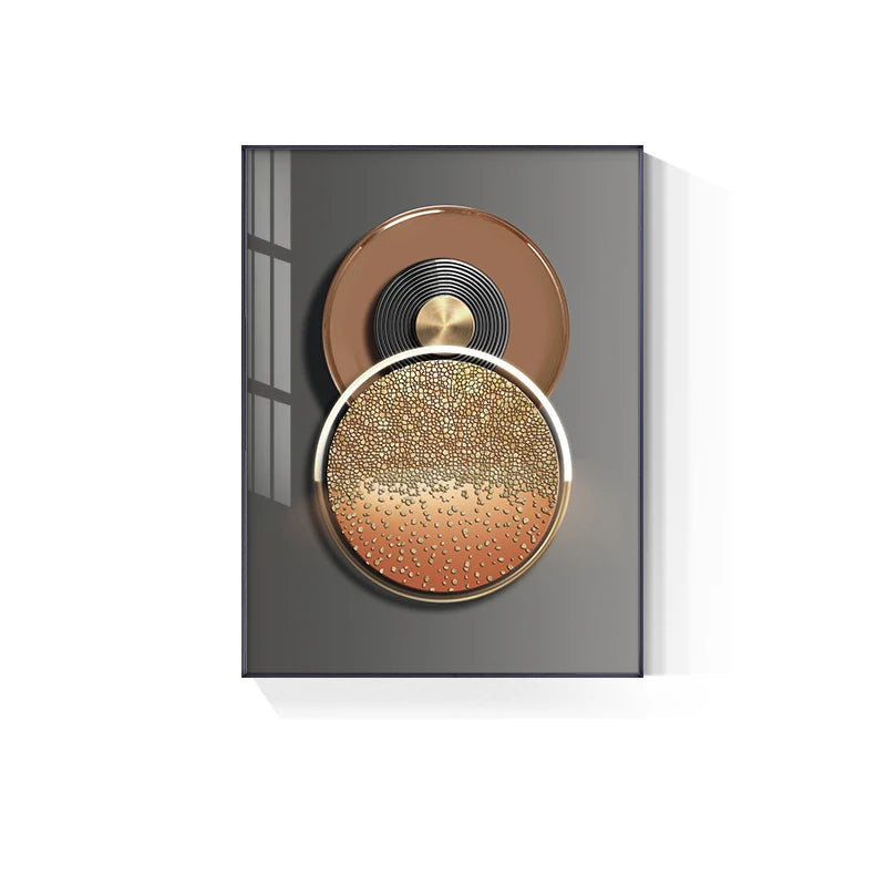 Modern Aesthetics Abstract Celestial Geometry Wall Art Fine Art Canvas Prints - Pictures For Living Room Dining Room Home Office Reception Foyer Art Decor