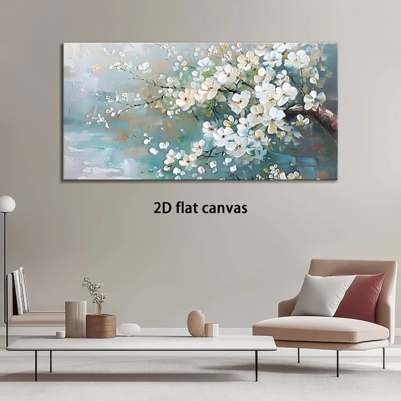 Modern Blossom Canvas Wall Art, Frameless Abstract Branch Wall Art Pictures Living room Decoration High Quality Print on Canvas