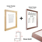 DIY Luxury Picture Frame Kit 60x90cm 50x70cm 40x50cm etc Titanium Gold Teak Walnut Brushed Silver Aluminium Black - DIY Picture Framing Kit For Canvas Prints + Wooden Inner Frame