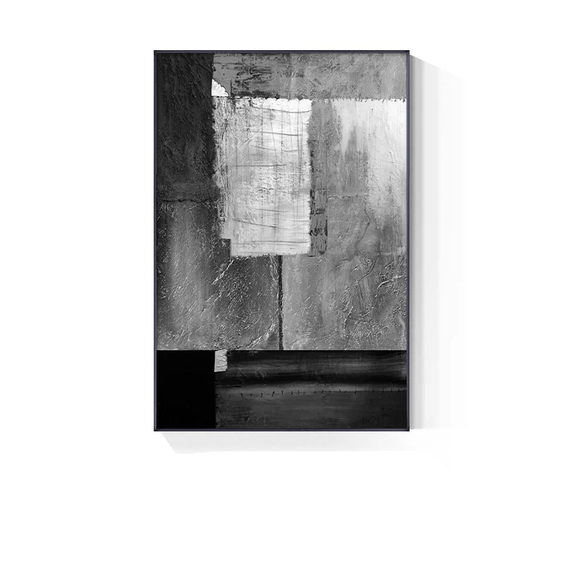 Neutral Tones Dark Grey Urban Abstract Wall Art Fine Art Canvas Prints - Modern Industrial Style Art For Modern Loft Living Room Dining Room Art For Contemporary Interiors