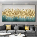 Abstract 3D Gold Tree Wall Printing Painting on Canvas,Abstract Wall Picture,Modern Home Decoration,Flowers Art Poster,Mural