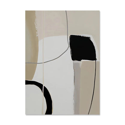 Neutral Colors Scandinavian Minimalist Wall Art Fine Art Canvas Prints - Nordic Abstract Pictures For Living Bedroom Dining Room Art For Modern Home Decor