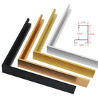 Luxury Metal Picture Frame 60x90 50x70 40x50cm etc Titanium Gold Brushed Silver Aluminium Black - DIY Picture Framing Kit For Canvas Prints + Wooden Inner Frame