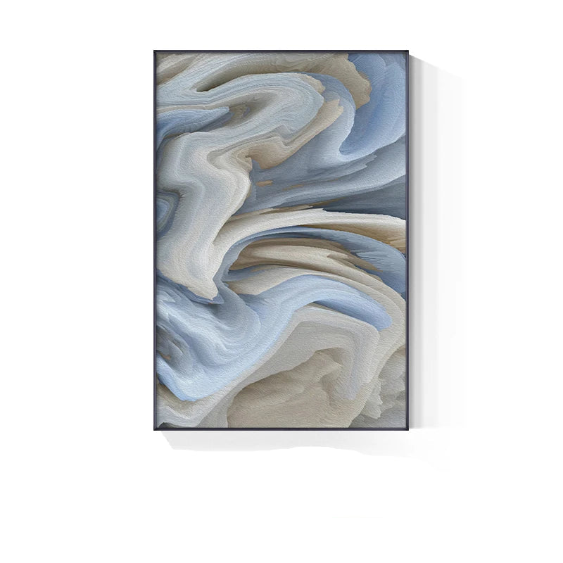 Blue Grey Alien Cloud Wall Art Fine Art Canvas Prints - Modern Art For Living Room, Bedroom, Art Contemporary Interiors