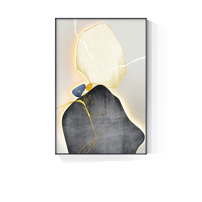 Modern Geomorphic Abstract Nordic Wall Art Fine Art Canvas Prints - Modern Art For Living Room Dining Room Art For Contemporary Home Office Interiors