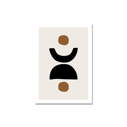 Set of 3Pcs Brown Black Beige Geometric Minimalist Wall Art Fine Art Canvas Prints - Pictures For Living Room Bedroom Dining Room Wall Decor For Simple Living