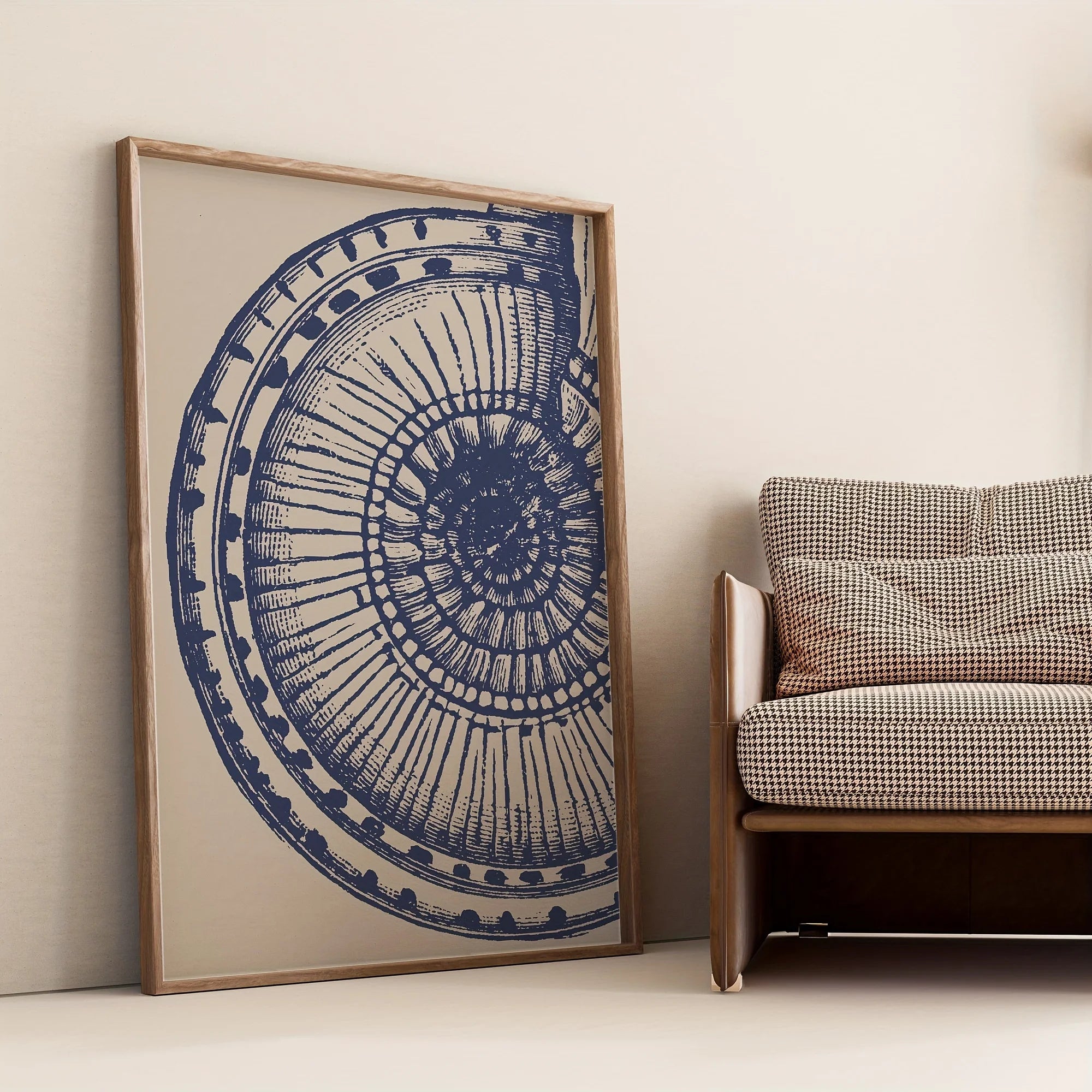 Starfish & Seashell Coastal Wall Art Unframed Canvas Print - Blue Marine Seaside Decor for Dining Room, Beach House & Contemporary Coastal Interiors