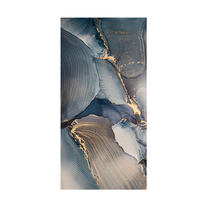 Set of 3 Pcs Abstract Blue Marble Print Wall Art Fine Art Canvas Prints - Modern Art For Living Room Foyer Dining Room Decor Art For Contemporary Interiors