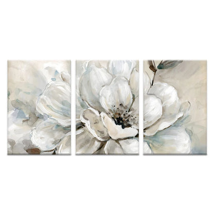 Set of 3Pcs Light Neutral Floral Abstract Wall Art Fine Art Canvas Print - Modern Botanical Art For Living Room Above The Sofa Art For Above The Bed