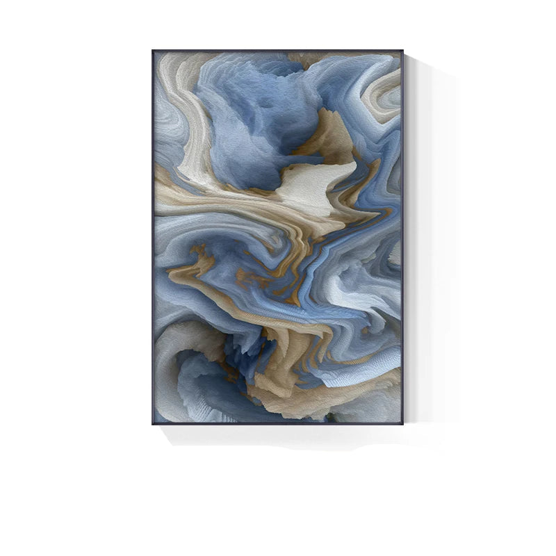 Blue Grey Alien Cloud Wall Art Fine Art Canvas Prints - Modern Art For Living Room, Bedroom, Art Contemporary Interiors