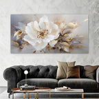 Extra Large Abstract Floral Canvas Wall Art Paintings, Frameless Modern Wall Art Picture For Living Room and Bedroom Home Decor