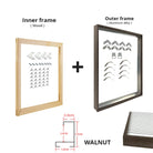 Luxury Metal Picture Frame 60x90 50x70 40x50cm etc Titanium Gold Brushed Silver Aluminium Black - DIY Picture Framing Kit For Canvas Prints + Wooden Inner Frame