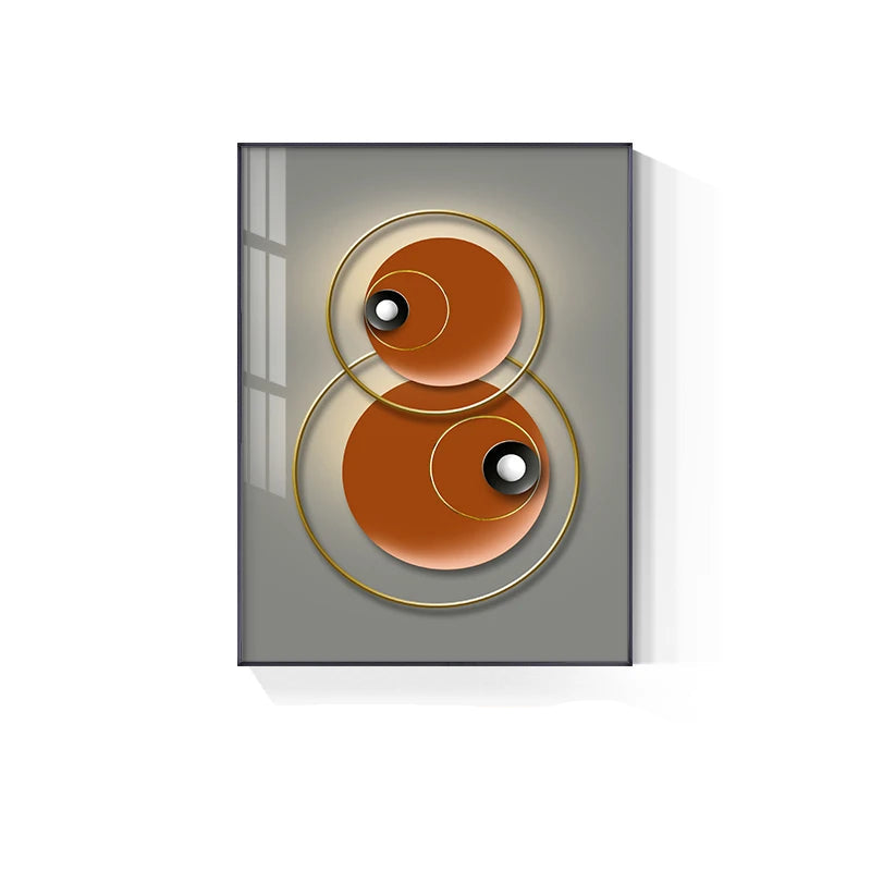 Modern Aesthetics Abstract Celestial Geometry Wall Art Fine Art Canvas Prints - Pictures For Living Room Dining Room Home Office Reception Foyer Art Decor