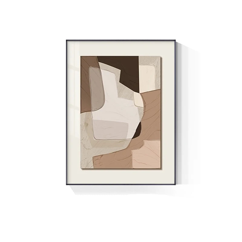 Neutral Palette Contemporary Geometric Abstract Wall Art Fine Art Canvas Prints - Modern Art For Living Room Dining Room Home Office Art Decor