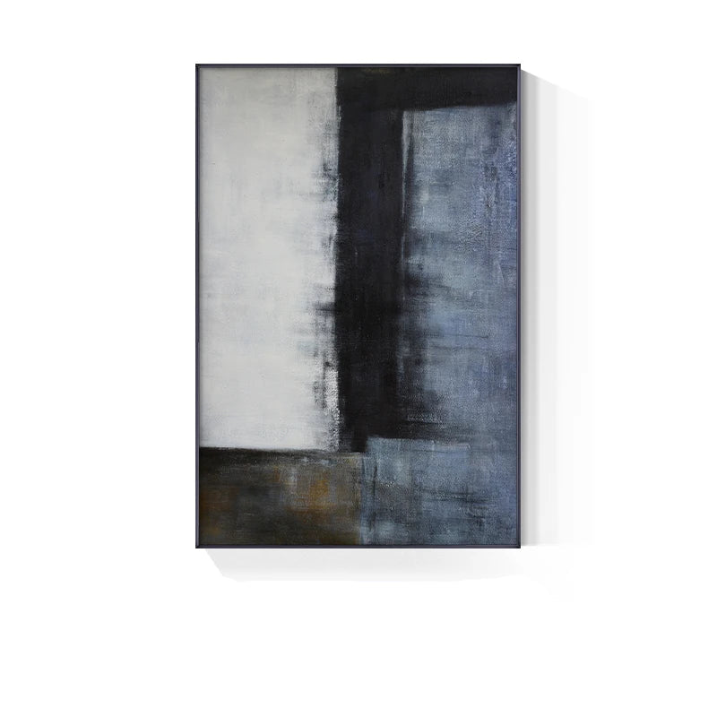 Neutral Tones Dark Grey Urban Abstract Wall Art Fine Art Canvas Prints - Modern Industrial Style Art For Modern Loft Living Room Dining Room Art For Contemporary Interiors