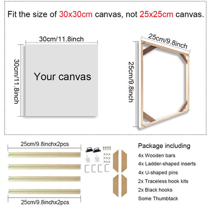 Wooden Frames 40x50 60x90 50x70cm For Framing Canvas Prints DIY Framing Kits Canvas Stretcher Bars Natural Wood Easy To Assemble - Fixtures and Fittings Included