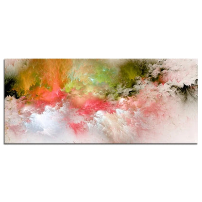 Alien Cloud Abstract Wide Format Wall Art Fine Art Canvas Print - Modern Neutral Colors Living Room Picture For Above The Sofa Bedroom Art For Above The Bed