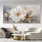 Extra Large Abstract Floral Canvas Wall Art Paintings, Frameless Modern Wall Art Picture For Living Room and Bedroom Home Decor