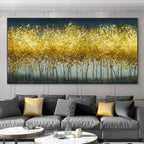 Abstract 3D Gold Tree Wall Printing Painting on Canvas,Abstract Wall Picture,Modern Home Decoration,Flowers Art Poster,Mural