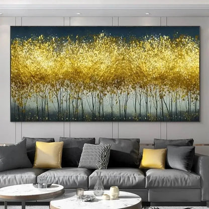 Abstract 3D Gold Tree Wall Printing Painting on Canvas,Abstract Wall Picture,Modern Home Decoration,Flowers Art Poster,Mural