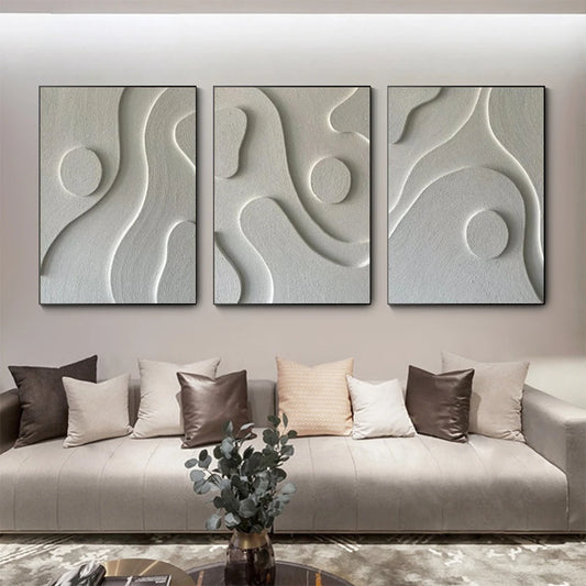 Minimalist Contours Abstract 2D Wall Art Fine Art Canvas Prints - Modern Art For Living Room Bedroom Dining Room Art For Contemporary Home Office Hotel Interiors
