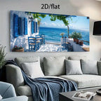 2D/flat 1pc Frameless Modern Seaside Tavern Canvas Poster for Bedroom and Living Room Decoration Cuadros No Frame