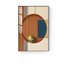 Modern Aesthetics Abstract Earth Geometry Wall Art Fine Art Canvas Prints - Modern Artworks For Living Room Dining Room Foyer Art For Modern Office Meeting Room