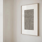 Modern Geometric Grid Canvas Print Wall Art – Black Minimalist Japanese Zen Design on Neutral Background for Contemporary Scandinavian Interiors