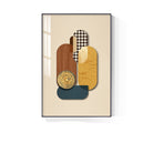 Modern Aesthetics Abstract Earth Geometry Wall Art Fine Art Canvas Prints - Modern Artworks For Living Room Dining Room Foyer Art For Modern Office Meeting Room