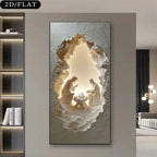 Nativity Scene Unframed Canvas Print Wall Art – Holy Cave Design with Warm Glow for Modern Living Room & Contemporary Foyer Hallway Decor