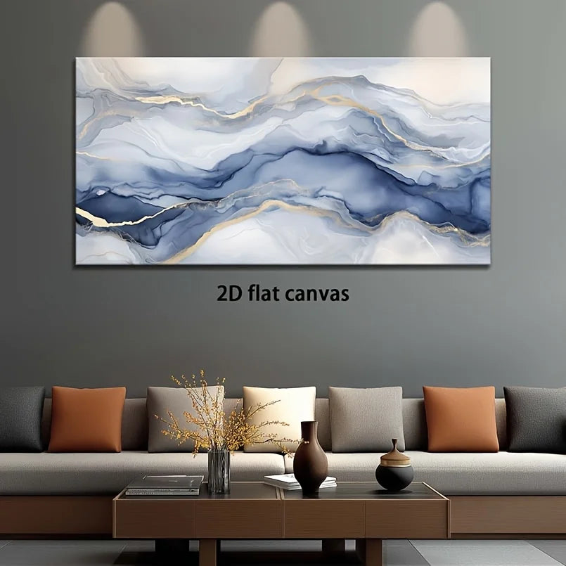 2D Flat Fluid Abstract Art Abstract Painting Frameless Picture for Bathroom Living Room Bedroom Office Wall Modern Home Decor