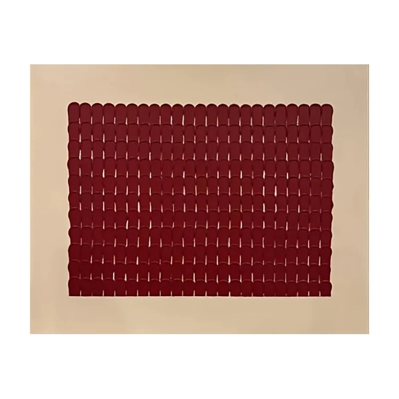 Modern Abstract Geometric Bold Red Grid Unframed Canvas Print Wall Art – Minimalist Design for Feng Shui Inspired Interior Decor
