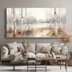 Canvas Wall Art Birch Landscape Modern Painting Framelees Picture Living Room Office Bedroom Decor High Quality Print on Canvas