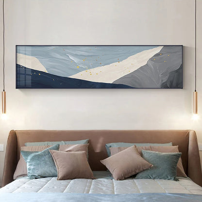 Scandinavian Abstract Wide Format Wall Art Fine Art Canvas Prints - Contemporary Living Room Art For Above The Sofa Wide Horizontal Art For Above The Bed