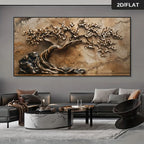 Frameless Abstract Tree of Life Wall Art Canvas Painting Art Modern Canvas Poster Wall Decor for Living Room and Bedroom Decor