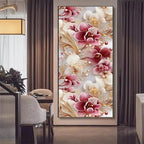 Abstract Flowers Canvas Prints Wall Art Painting,Textured Floral Poster,Wall Art Picture Home Decorations,Unframed,Gift