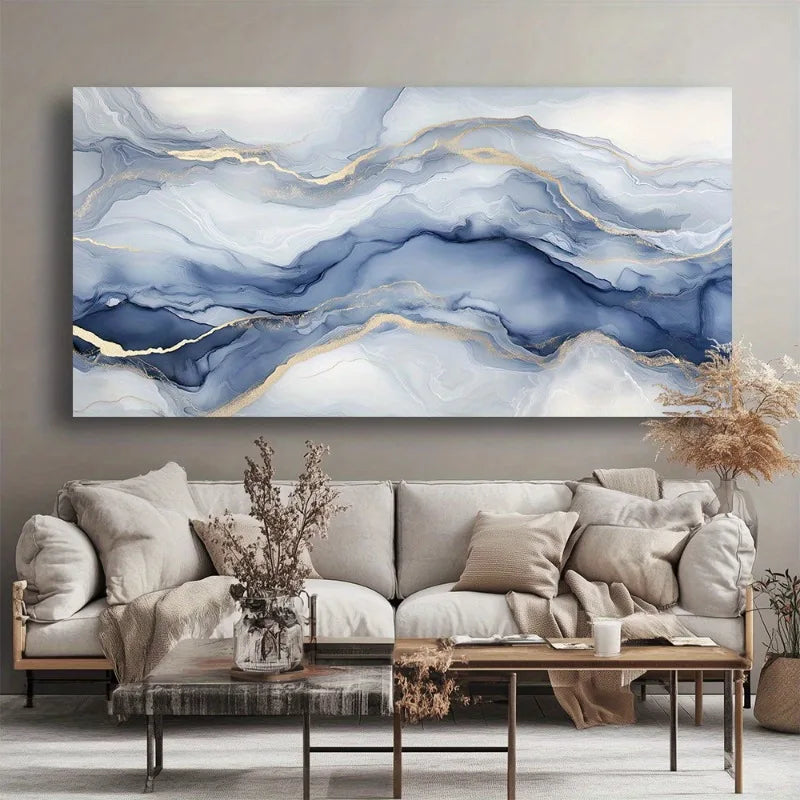 2D Flat Fluid Abstract Art Abstract Painting Frameless Picture for Bathroom Living Room Bedroom Office Wall Modern Home Decor