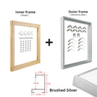 Luxury Metal Picture Frame 60x90 50x70 40x50cm etc Titanium Gold Brushed Silver Aluminium Black - DIY Picture Framing Kit For Canvas Prints + Wooden Inner Frame