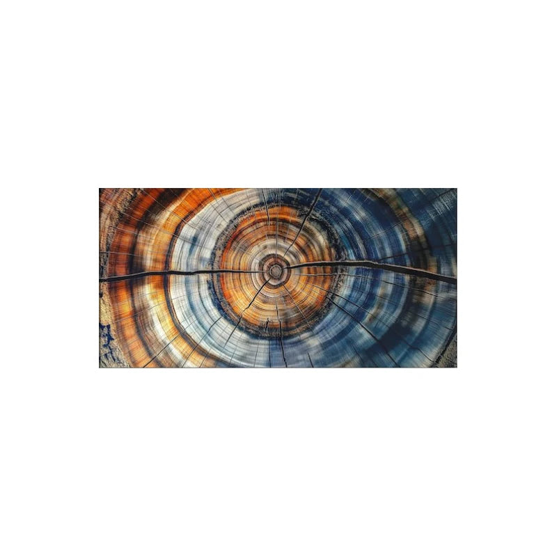 Modern Abstract Concentric Tree Rings Canvas Print Wall Art – Vibrant Colour Unframed Canvas Print Artwork for Contemporary Decor