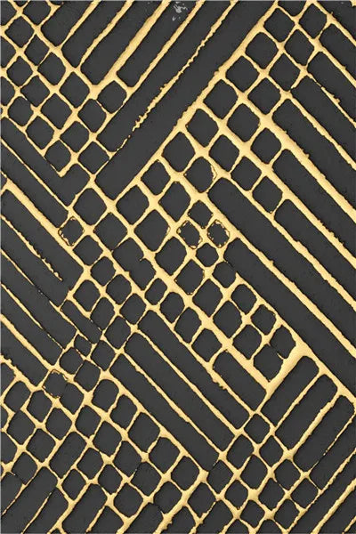 Light Luxury Abstract Black Golden Geometric Wall Art Fine Art Canvas Prints - Modern Art Pictures For Living Room Dining Room Contemporary Interior Decor