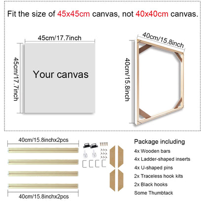 Wooden Frames 40x50 60x90 50x70cm For Framing Canvas Prints DIY Framing Kits Canvas Stretcher Bars Natural Wood Easy To Assemble - Fixtures and Fittings Included
